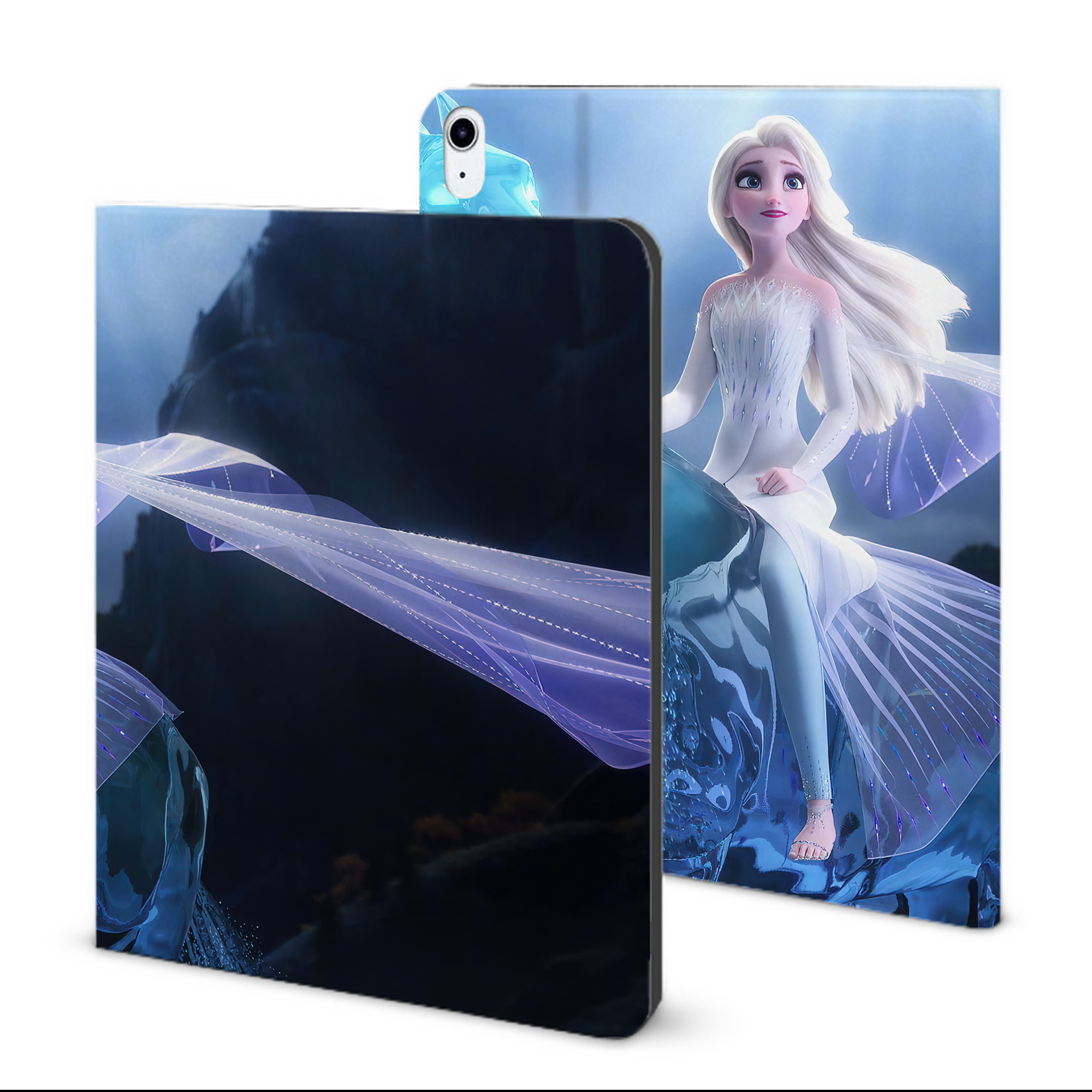 （画像用） アナと雪の女王 アンナ エルサ Frozen Anna Elsa IPad ケース ブック型 PUレザー TPU 耐衝撃 軽量 薄型 ペン収納なし 全面保護 IPad 各モデル対応